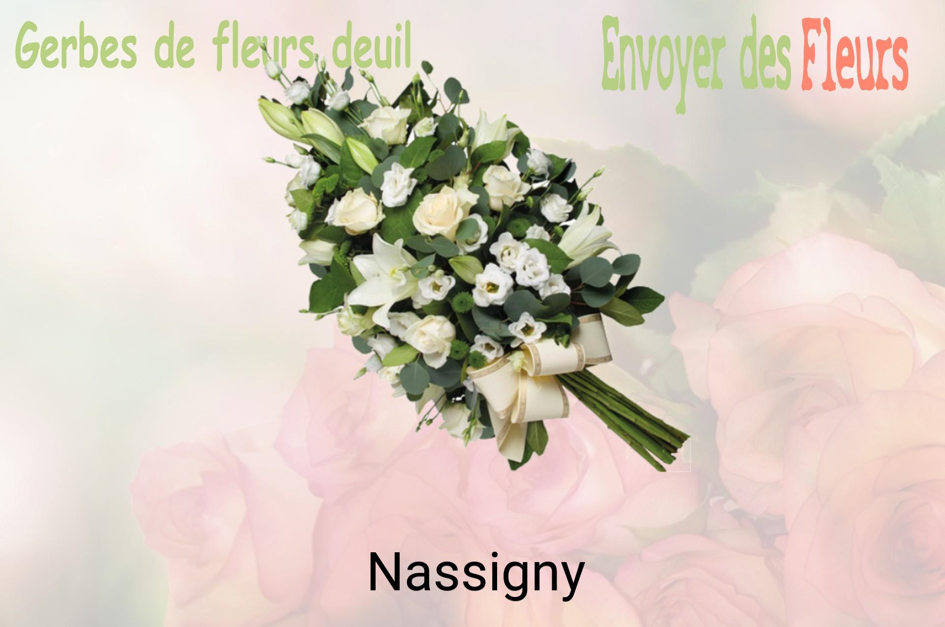 Gerbe de fleurs de deuil livrée à Nassigny